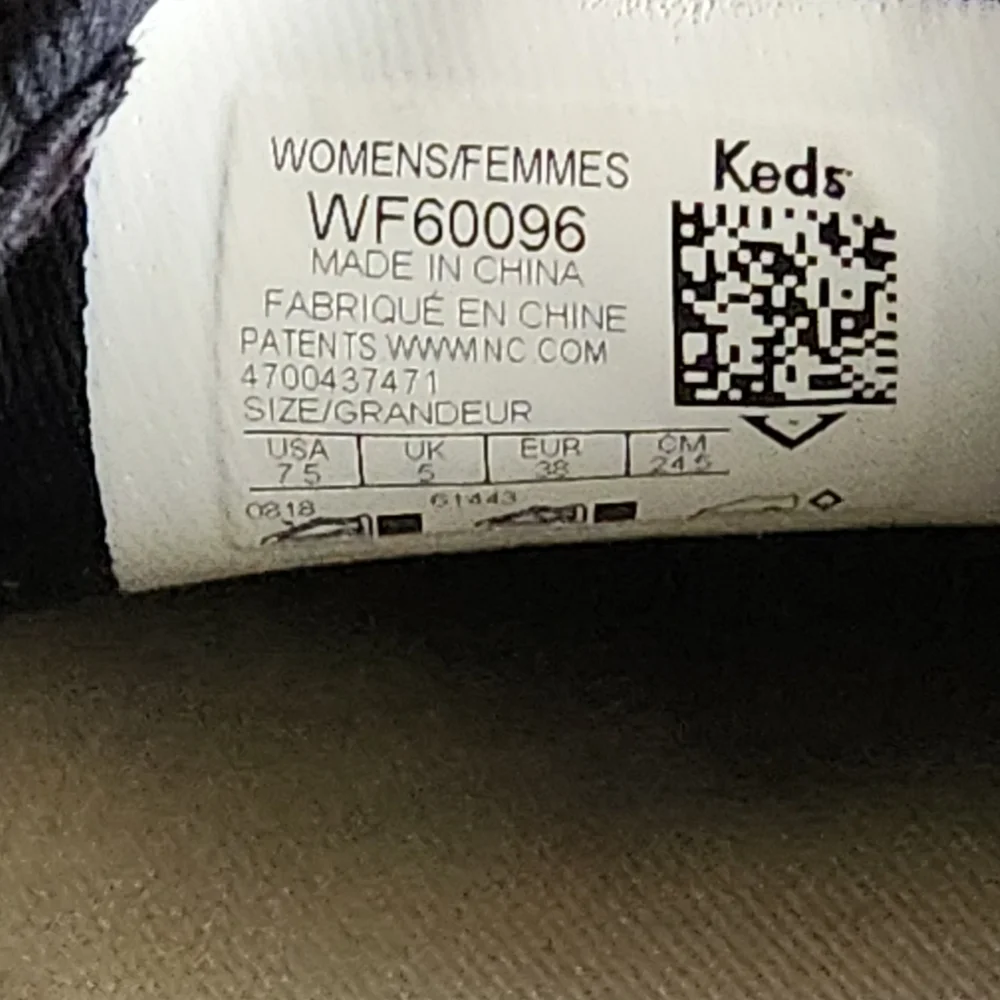 Keds x Kate Spade Black Glitter Slip-On Sneakers‎ 7.5 | Sparkle Champion Gold